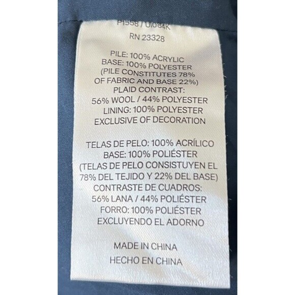 Pendleton Wool Blend Jacket M Blue Full Zip Snap Pocket Sherpa Fleece Outdoor - Picture 8 of 8